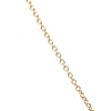 14CT YELLOW GOLD CUBIC ZIRCONIAS & BLUE ENAMEL PENDANT ON 48CM CABLE LINK CHAIN