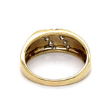 9CT YELLOW GOLD CHANNEL SET DIAMOND MENS DRESS RING VALUED @ $1999