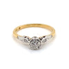 18CT YELLOW GOLD & PALLADIUM ANTIQUE STYLE DIAMOND DRESS RING VALUED @ $1999