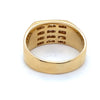 9CT YELLOW GOLD THICKENED TOP DIAMOND MENS DRESS RING VALUED @ $2299