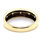 9CT YELLOW GOLD  CHANNEL SET DIAMONDS IN MENS DRESS RING TW2.4g