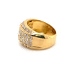 18CT YELLOW GOLD THICKENED TOP DIAMOND DRESS RING VALUED @ $6999