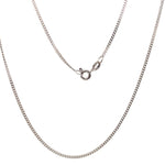 9CT WHITE GOLD 40CM CURB LINK CHAIN