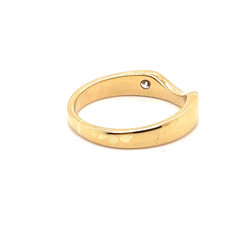 9CT YELLOW GOLD FITTED DIAMOND DRESS RING VALUED @ $1499