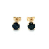 9ct YELLOW GOLD AUSTRALIAN SAPPHIRE SET STUD EARRINGS