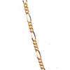 9CT YELLOW GOLD 50CM 3+1 FIGARO LINK CHAIN