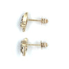 9ct YELLOW GOLD DIAMOND SET STUD EARRINGS