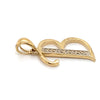 9CT YELLOW GOLD DIAMONDS SET IN LETTER "B" PENDANT