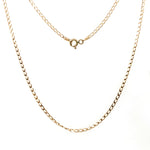 9CT YELLOW GOLD 56CM OPEN CURB LINK CHAIN