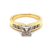 18CT YELLOW & WHITE GOLD THICKENED TOP DIAMOND DRESS RING VALUED @ $5999