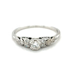 18ct WHITE GOLD & PLATINUM DIAMOND SET RING TDW 0.25cts VALUED $2,099