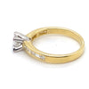 18CT YELLOW & WHITE GOLD THICKENED TOP STYLE DIAMOND DRESS RING VALUED @ $4899