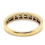 9CT YELLOW GOLD CHANNEL SET DIAMOND DRESS RING VALUED @ $1599