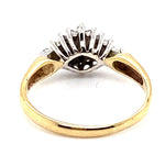 9CT YELLOW & WHITE GOLD DIAMOND DRESS RING