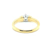 18CT YELLOW & WHITE GOLD THICKENED TOP DIAMOND DRESS RING VALUED @ $2899