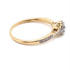 9CT YELLOW GOLD DIAMONDS SET IN RAISED CLUSTER DRESS RING