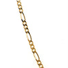 18CT YELLOW GOLD 60CM 3+1 FIGARO LINK CHAIN