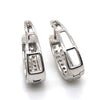 9CT WHITE GOLD DIAMONDS SET IN HUGGIE STYLE EARRINGS