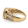 10CT YELLOW GOLD FLOW UP STYLE DIAMOND DRESS RING VALUED @ $4299