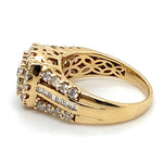 10CT YELLOW GOLD FLOW UP STYLE DIAMOND DRESS RING VALUED @ $4299