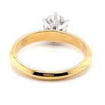 18CT YELLOW GOLD SOLITAIRE DIAMOND DRESS RING VALUED @ $9999