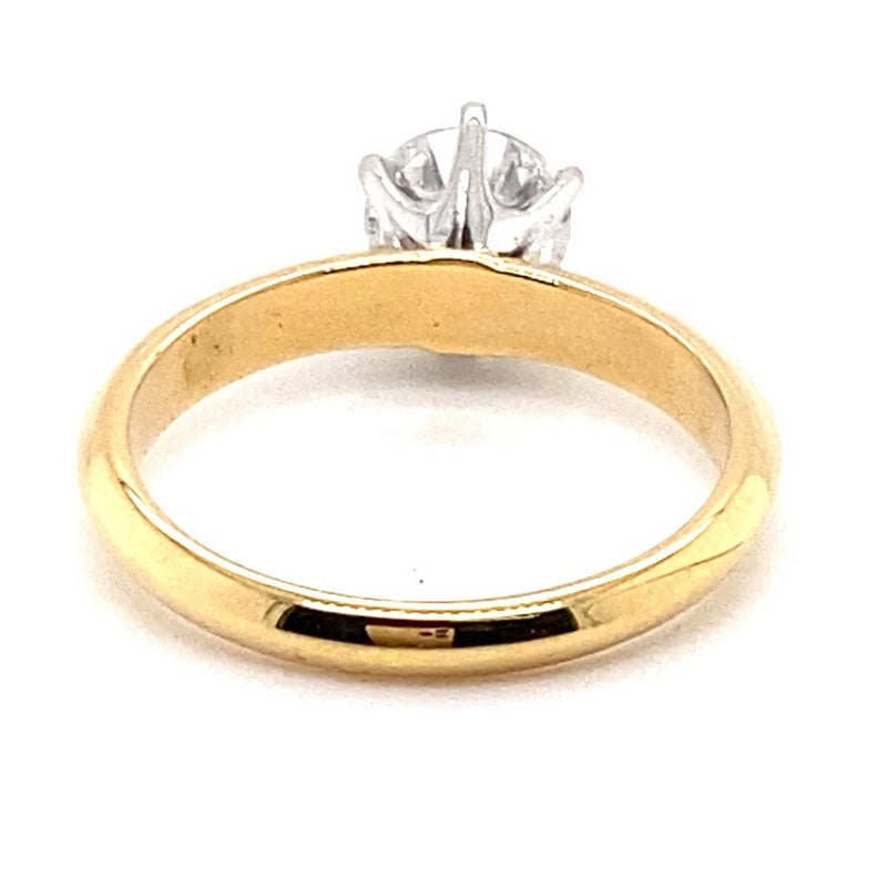 18CT YELLOW GOLD SOLITAIRE DIAMOND DRESS RING VALUED @ $9999