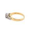 18CT YELLOW GOLD & PLATINUM DIAMOND DRESS RING VALUED @ $2499