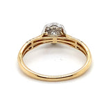 10CT YELLOW & WHITE GOLD FLOW UP STYLE DIAMOND DRESS RING VALUED @ $1699