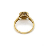 9CT YELLOW GOLD DIAMONDS SET IN RAISED SETTING DRESS RING