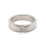 18CT WHITE GOLD THICKENED TOP DIAMOND MENS DRESS RING VALUED @ $5399