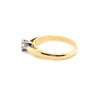 18CT YELLOW & WHITE GOLD POINTED SHOULDER DIAMOND DRESS RING VALUED @ $2399