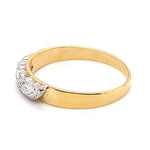 9CT YELLOW & WHITE GOLD DIAMOND DRESS RING