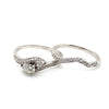 18CT WHITE GOLD WRAP AROUND STYLE DIAMOND BRIDAL SET VALUED @ $3299