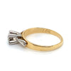 18CT YELLOW & WHITE GOLD FLOW UP STYLE DIAMOND DRESS RING VALUED @ $1499