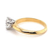 18CT YELLOW GOLD SOLITAIRE DIAMOND DRESS RING VALUED @ $9999