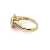 9CT YELLOW GOLD DIAMONDS SET IN RAISED SETTING DRESS RING