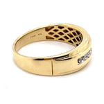 10CT YELLOW GOLD CHANNEL SET DIAMOND MENS DRESS RING VALUED @ $1799