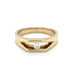 CLEARANCE! 9ct YELLOW GOLD 0.15ct DIAMOND SET GENTS RING