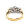 18CT YELLOW & WHITE GOLD FLOW UP STYLE DIAMOND DRESS RING VALUED @ $2799