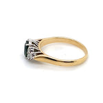 10CT YELLOW & WHITE GOLD DIAMOND & SAPPHIRE DRESS RING VALUED @ $2699