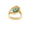 18CT YELLOW GOLD LOOP PATTERN EMERALD DRESS RING VALUED @ $3499