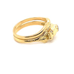 18CT YELLOW GOLD DOLPHIN BRIDAL SET WITH DIAMONDS VALUED @ $4899