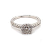 14CT WHITE GOLD THICKENED TOP DIAMOND DRESS RING VALUED @ $1799