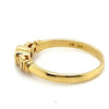 18CT YELLOW GOLD BEZEL SET DIAMONDS IN TRILOGY SETTING DRESS RING VALUED $1899