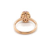 10CT ROSE GOLD SYNTHETIC PINK SAPPHIRE SURROUNDED BY DIAMONDS DRESS RING