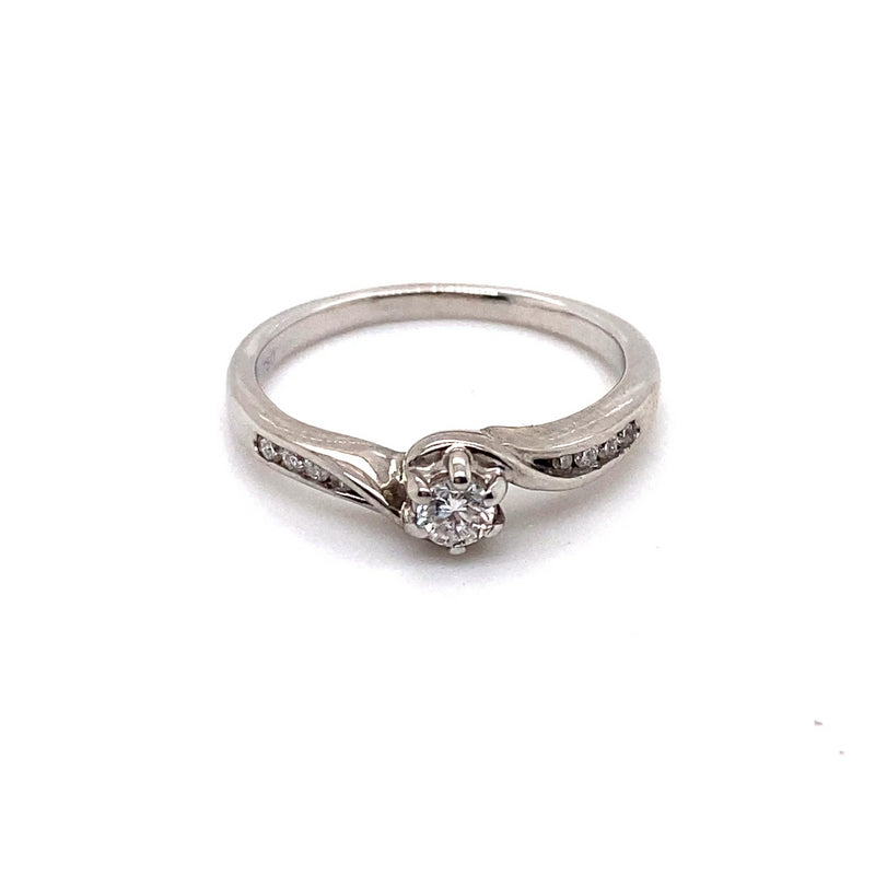 18CT WHITE GOLD WRAP AROUND STYLE DIAMOND DRESS RING VALUED @ $2099