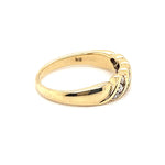 9CT YELLOW GOLD ROPE PATTERN DIAMOND DRESS RING VALUED @ $1499