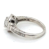 18CT WHITE GOLD DIAMONDS SET IN RAISED SETTING DRESS RING VALUED @ $6099