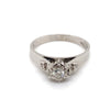 18CT WHITE GOLD FLOW UP STYLE DIAMOND DRESS RING VALUED @ $2300