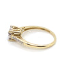 9CT YELLOW GOLD DIAMONDS SET IN RAISED SETTING & SHOULDER DRESS RING